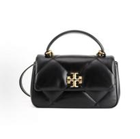 Tory Burch Kira Fashion Casual Brand Logo Flap Closure Handheld Shoulder Crossbody Bag Women Handbags Black 154719-001 Basic Set (Bag+Dust Bag)
