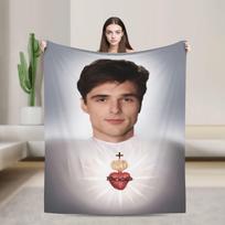 Jacob Elordi Actor Photo Collage Soft Warm Blankets Office Plush Throw Blanket Home Decor Flannel Bedspread Sofa Bed Cover 75cmx90cm