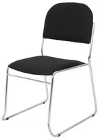 Vespa meeting chair, gloss/juodas