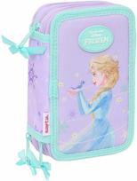 Safta Trigubas penalas Frozen Spirit Alyvinė 12,5 x 19,5 x 5,5 cm 37 Dalys