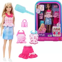 Mattel Barbės stiliaus lėlė + drabužių ir aksesuarų rinkinys. Mados stiliai.