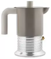 Alessi Vite PM01/6 WG Moka pot, 6 cups - Warm Pilkas