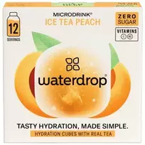 Waterdrop Microdrink Ice Tea Peach Drink Cubes with Real Tea, 12 pcs.