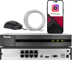 „Hikvision NVR-108MH-C/8P(E)“ „HiLook IP“ įrašymo įrenginys – 8 kanalų tinklo įrašymo įrenginys su POE palaikymu
