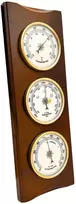 Mirtop Retro sieninė orų stotelė 36 cm: barometras, termometras, higrometras medinė