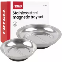 Nerūdijančio plieno magnetinių padėklų rinkinys, 110 ir 150 mm AMIO-04916