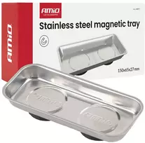 Nerūdijančio plieno magnetinis padėklas 150×65×27 mm AMIO-04917