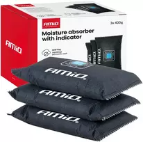 Automobilinis drėgmės sugėriklis su indikatoriumi, 3 × 400g AMIO-04878