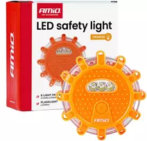 LED avarinis šviestuvas su žibintuvėlio funkcija, 12 SMD + 3 SMD, 3×AAA, IP65 AMIO-04828