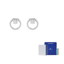 Swarovski Constella stud earrings F-Camellia Embossed Gift Box sidabras