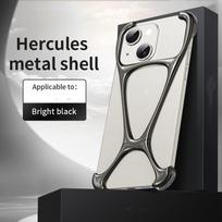 Prabangus berėmis metalinis telefono dėklas Aliuminio lydinio rėmo buferio kampo apsauga Smūgiams atsparūs telefono dėklai iPhone 16 15 14 Pro Max For iPhone 16 white