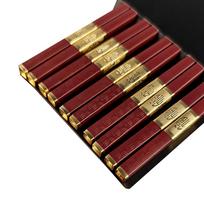 5/10 Pairs 24.9cm Red Reusable Chopsticks Sushi Sticks Non-Slip Chopstick Korean Japanese Food Chinese Chopsticks Set