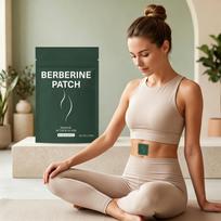 Berberine Patch 30 Count Herbal Care Adhesive Patches for Skin Application Long Lasting Wear NonWoven Material Design for Daily Use One Size žalia