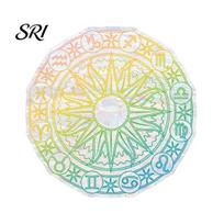 Stylish Glass Sticker Rainbow Suncatcher Window Cling, Colorful Prismatic Flowers Anti-Collision Sticker, Electrostatic Cling Reusable Static H