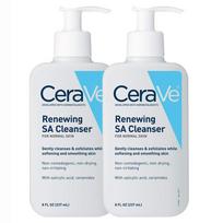 CeraVe Salicylic Acid Cleanser | 8 Ounce  Pack of 2 | Renewing Exfoliating Face Wash with Vitamin D for Rough and Bumpy Skin | Fragrance Free