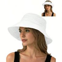 Womens Waterproof Packable 2 In 1 UV Protection Sun Hat Bucket Hat For Summer Outdoor balta