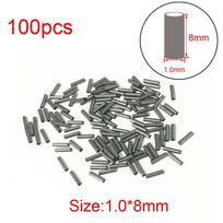 Plieninė jungtis apvali varinė užspaudžiama rankovė žvejybos vielos vamzdis, vienas varinės linijos užspaudimo rankovės 1.0 x 8mm
