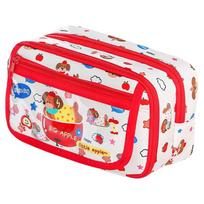 Large Capacity Dopamine Puppy Pencil Bag Cosmetics Storage Pen Pencil Case  Kids Gift raudona