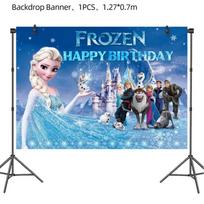 Šaldytos Elzos ir Annos Gimtadienio Dekoracijų Rinkinys Puikiai Tinka Jūsų Mažosios Princesės Ypatingai Dienai Backdrops