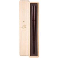 Hashikura Matsukan Natural Joboji Lacquer Cherry Blossom Made in Chopsticks, High-Quality Wood, 23cm, Finish, Design, Black, Japan, G-68029 juoda