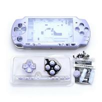 Protective Case Kit for PSP 2000 Full Housing Shell With Screws Buttons Complete DIY Replacement Cover Precise Hole Alignment violetinė