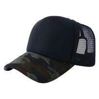 Casual Sun Protection Baseball Cap Breathable Trucker Cap Adjustable Mesh Sunscreen Hat Summer black