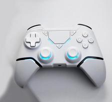 Wireless Bluetooth Controller for PS4/PS4 Pro/Slim, Dual Vibration Feedback, Ergonomic Design,PC Compatible,Moonlight White