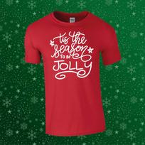 Tis The Season To Be Jolly Christmas Xmas Gift Unisex Kids/Adults Top T-shirt 2XL