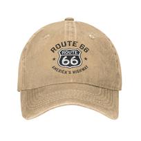 66 kelias 100-osios metinės Motinų kelias Spausdintos kepurės Unisex Medvilninės Trucker kepurės Atsitiktiniai galvos apdangalai Baseball kepuraitė Reguliuojama Adjustable
