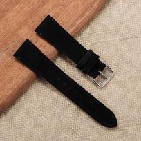 Suede Natūralios Odos Laikrodžio Dirželis 20mm 22mm Seiko for Huawei Watch Gt2/3/4 Senovinis Rankų Darbo Siuvimo Apyrankė Ruda Apyrankė 20mm&Silver Buckle juoda