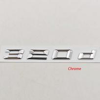 3D ABS Chromo Matės Juodos Spalvos Automobilio Stiliaus Logotipas 320d Ženklelis Galinės Bagažinės Emblema Lipdukas BMW 3 Serijai 320d E34 E46 F31 Automobilių Aksesuarai