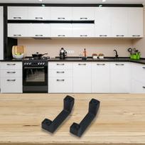 2PCS Thickened Cabinet Door Handles 90mm/120mm/180mm Black Plastic Industrial Cabinet Handles Furniture Hardware Accessories 90mm