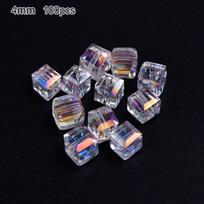 100 vnt. / partijoje 4/6 mm AB spalvoti „pasidaryk pats“ krištoliniai karoliukai papuošalams gaminti dekoratyviniai 4 mm