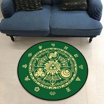 Zelda apvalus kilimėlis Žaidimas Kėdės Kilimėlis 3D Klasikinis animacinis apvalus kilimėlis Vaikų kambario apdaila Svetainės miegamojo kilimėlis vaikams Diameter 60cm