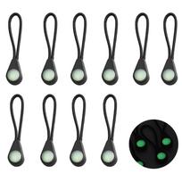 Zip Puller TPU+Polyester 10PCS Backpack Zip Puller Glow In The Dark