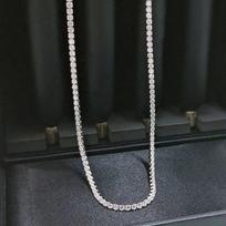 100% 925 prabos sidabro 3 mm pilno aukšto anglies kiekio deimantų grandinėlės karoliai moterims, žvilgantys vestuvių vakarėlio smulkūs juvelyriniai dirbiniai, dovana black