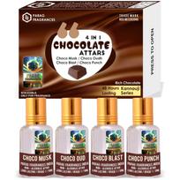 Parag Fragrances Šokoladinis Ataras 4 viename rinkinys ( Choco Musk / Šokoladinis Muskusas, Choco Oudh, Choco Blast & Choco Punch) 48 valandas išliekantis ataras