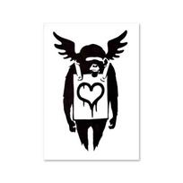 Banksy Grafiti Menas Raudonas Balionas Plakato Spaudiniai Abstrakčios Figūros Drobės Tapyba Sienos Menas Paveikslas Biuro Koridoriui Namų Dekoras 21x30cm No Framed
