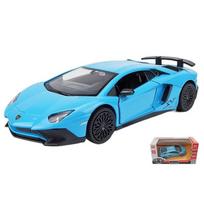 1/36 Lamborghini Aventador Replica Muscle Car Model Scale Metal Diecast Miniature Art Pullback Vehicle Xmas Gift Kid Boy Toy mėlyna