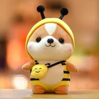 Cute Shiba Inu Doll Puppy Ragdoll Plush Toy 25cm raudona