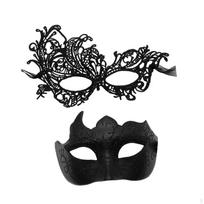 Maskarado kaukė Kostiumas Promenado vakarėlis Cosplay rekvizitai Mardi Gras festivaliui juoda