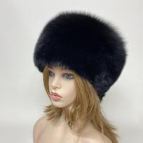 Prabangus moteriškas žiemos kepurė 100% natūralaus lapės kailio Purus bomberio kepurė Minkšta šilta apvali traperio kepurė šaltam orui Elegantiškas lauko kepurė Adjustable(55-60cm) juoda