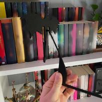 Knygos įdėklas „Dragon Book Insert“ Ketvirtasis sparnas Dvigubo drakono knygos įdėklas 3D žymeklis Reikmenys Rankų darbo dekoratyviniai knygų atramos Lentynos dekoras gray