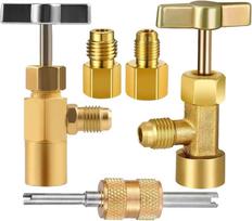R134A refrigerant valve with tap, self-sealing and puncture functions, adapter for air conditioning system filling