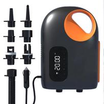 Portable Electric Air Pump for Outdoor Kayaks, Paddle Boards, Cars & Travel Tents gray