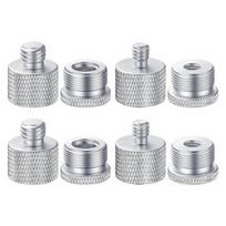 8Pcs Mic Stand Adapter Microphone Adapter for Camera Screw 1/4inch Male/Female to 5/8inch Female/Male Threaded