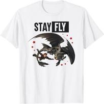 How to Train Your Dragon 3 Hidden World Stay Fly T-Shirt S balta