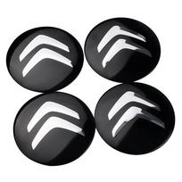 4 vnt. 56/60 mm automobilio emblemos ratlankio centro stebulės dangtelio priedai, skirti „Citroen C4 C3 C5 C1 C2 Berlingo Celysee Cactus Picasso Saxo“ black