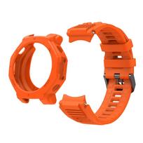 Silicone Band +Case for Huami Amazfit T-REX 3 Pro 48mm Smartwatch Strap Watchband For Amazfit T-rex3 Pro Bracelet Wristband For T-Rex 3pro oranžinė