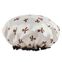 Women Waterproof Shower Cap Double Layer Bath Hair Hat with Elastic Band Reusable Moisture Proof Hair Cover for Bathroom balta